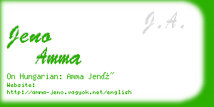 jeno amma business card